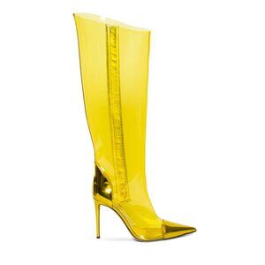ALEXANDRE VAUTHIER ALEX METALLIC KNEE-HIGH BOOT LEMON SIZE IT37